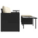 Set mobilier de grădină cu perne, 3 piese, negru, poliratan - WALTI WALTI