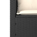 Set mobilier de grădină cu perne, 3 piese, negru, poliratan - WALTI WALTI