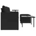 Set mobilier de grădină cu perne, 3 piese, negru, poliratan - WALTI WALTI