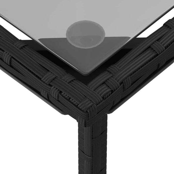 Set mobilier de grădină cu perne, 3 piese, negru, poliratan - WALTI WALTI
