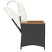 Set bistro cu perne, 3 piese, negru, poliratan - WALTI WALTI