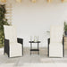 Set bistro cu perne, 3 piese, negru, poliratan - WALTI WALTI