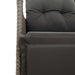 Set bistro de grădină cu perne, 3 piese, gri, poliratan - WALTI WALTI