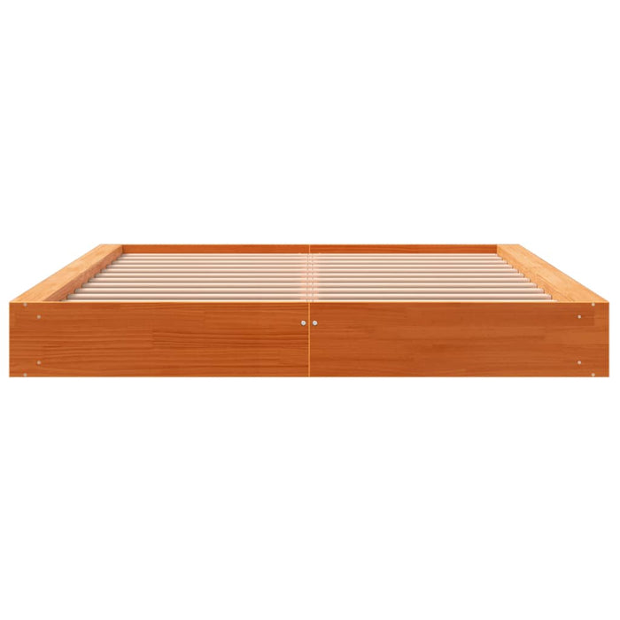 Cadru de pat fără saltea, maro ceruit 150x200 cm lemn masiv pin - WALTI WALTI
