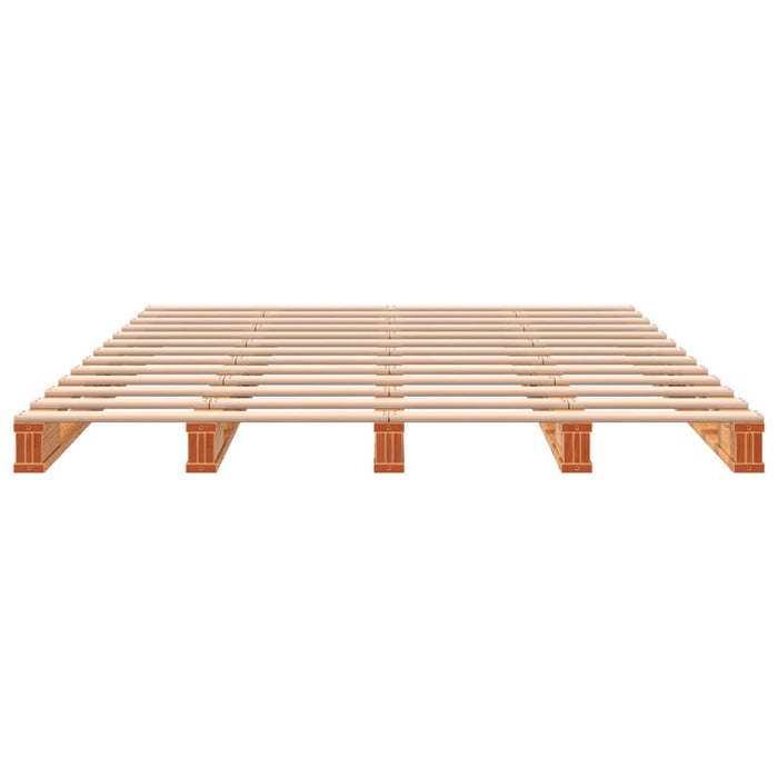 Pat din paleți, maro ceruit, 140x200 cm, lemn masiv de pin - WALTI WALTI