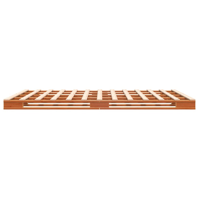 Pat din paleți, maro ceruit, 140x200 cm, lemn masiv de pin - WALTI WALTI