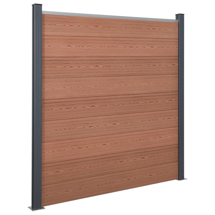 Set panouri pentru gard, maro, 180x186 cm, WPC - WALTI WALTI