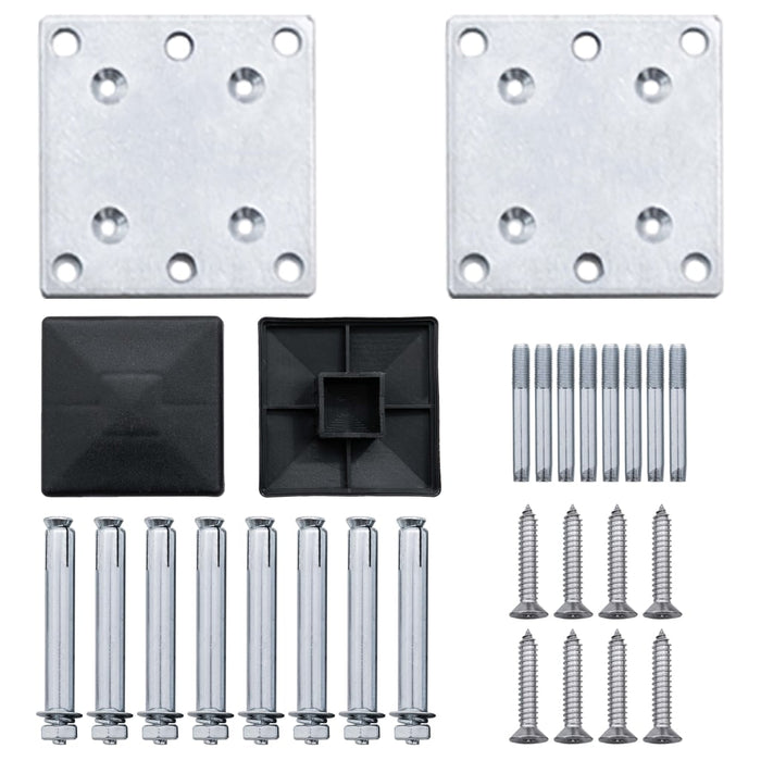 Set panouri pentru gard, maro, 180x186 cm, WPC - WALTI WALTI