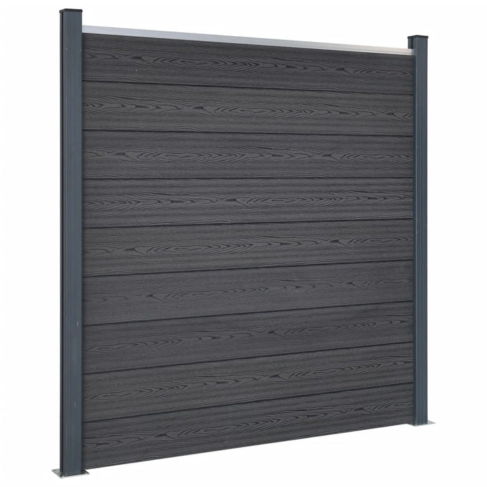 Set panouri pentru gard, gri, 180x186 cm, WPC - WALTI WALTI