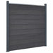 Set panouri pentru gard, gri, 180x186 cm, WPC - WALTI WALTI
