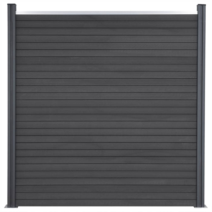 Set panouri pentru gard, gri, 180x186 cm, WPC - WALTI WALTI