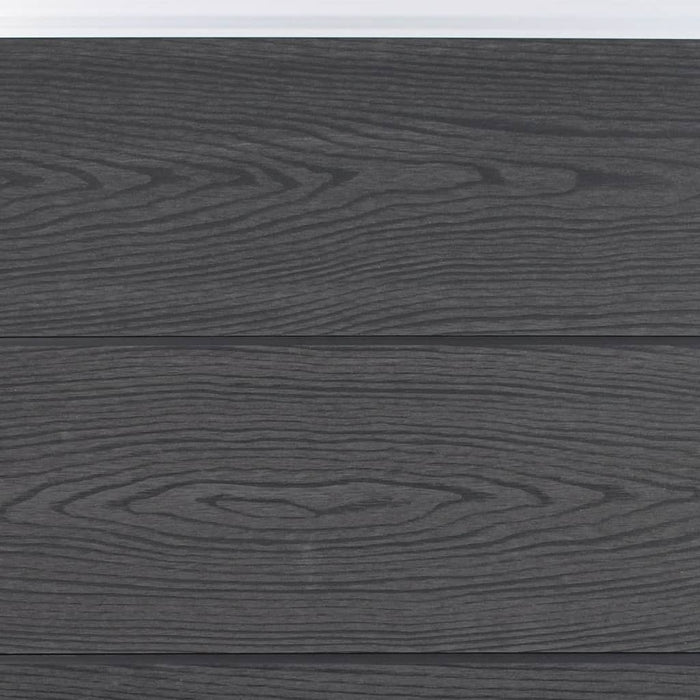 Set panouri pentru gard, gri, 180x186 cm, WPC - WALTI WALTI