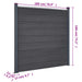 Set panouri pentru gard, gri, 180x186 cm, WPC - WALTI WALTI