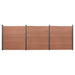 Set panouri pentru gard, maro, 526x186 cm, WPC - WALTI WALTI