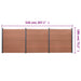 Set panouri pentru gard, maro, 526x186 cm, WPC - WALTI WALTI