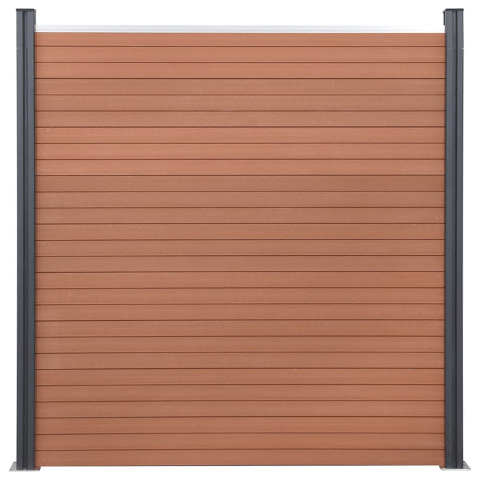 Set panouri pentru gard, maro, 526x186 cm, WPC - WALTI WALTI