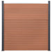 Set panouri pentru gard, maro, 526x186 cm, WPC - WALTI WALTI