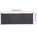 Set panouri pentru gard, gri, 526x186 cm, WPC - WALTI WALTI