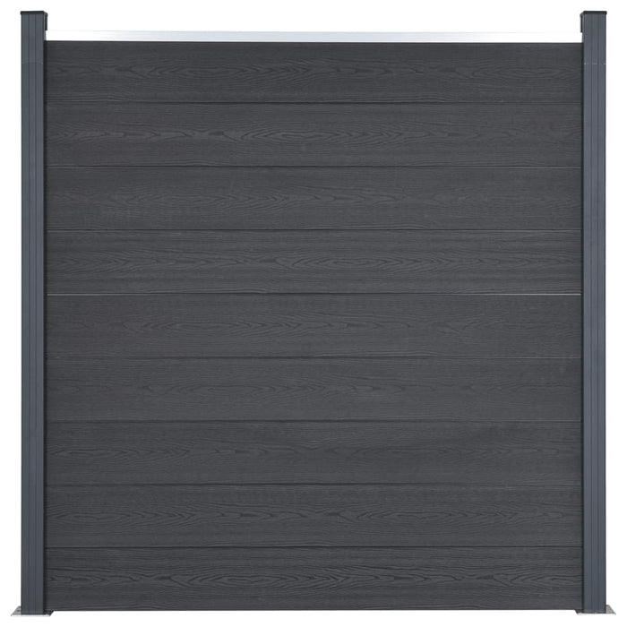 Set panouri pentru gard, gri, 526x186 cm, WPC - WALTI WALTI