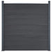 Set panouri pentru gard, gri, 526x186 cm, WPC - WALTI WALTI