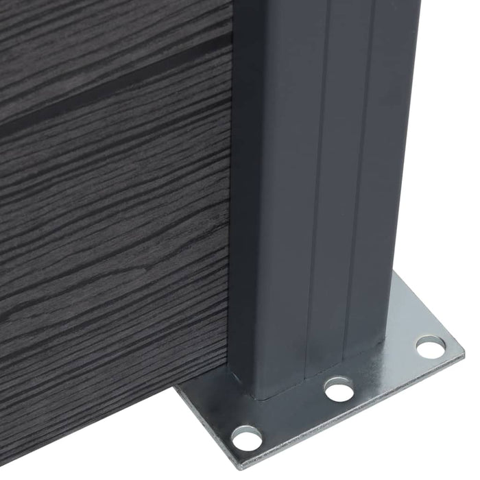 Set panouri pentru gard, gri, 526x186 cm, WPC - WALTI WALTI