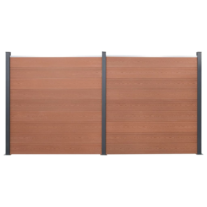 Set panouri pentru gard, maro, 353x186 cm, WPC - WALTI WALTI