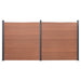 Set panouri pentru gard, maro, 353x186 cm, WPC - WALTI WALTI