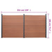 Set panouri pentru gard, maro, 353x186 cm, WPC - WALTI WALTI