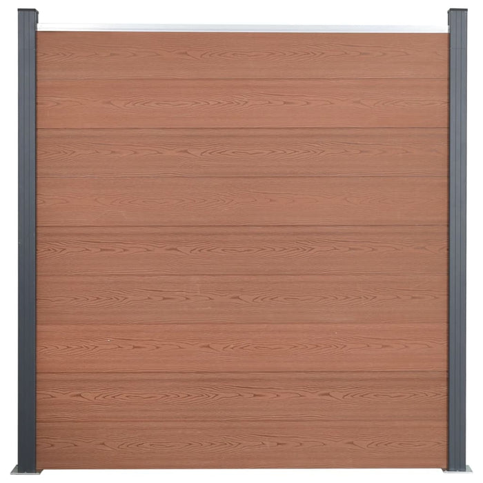 Set panouri pentru gard, maro, 353x186 cm, WPC - WALTI WALTI
