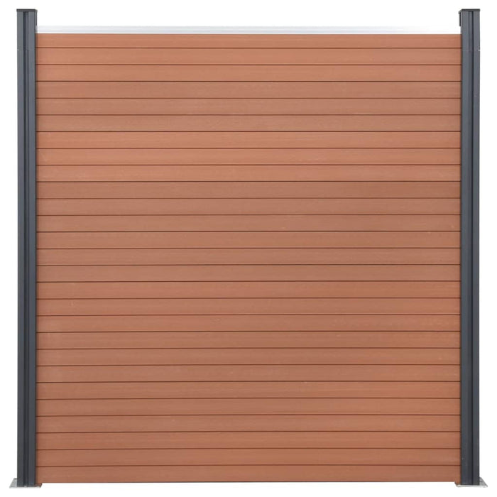 Set panouri pentru gard, maro, 353x186 cm, WPC - WALTI WALTI
