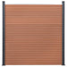 Set panouri pentru gard, maro, 353x186 cm, WPC - WALTI WALTI