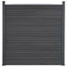 Set panouri pentru gard, gri, 353x186 cm, WPC - WALTI WALTI
