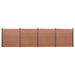 Set panouri pentru gard, maro, 699x186 cm, WPC - WALTI WALTI