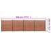 Set panouri pentru gard, maro, 699x186 cm, WPC - WALTI WALTI