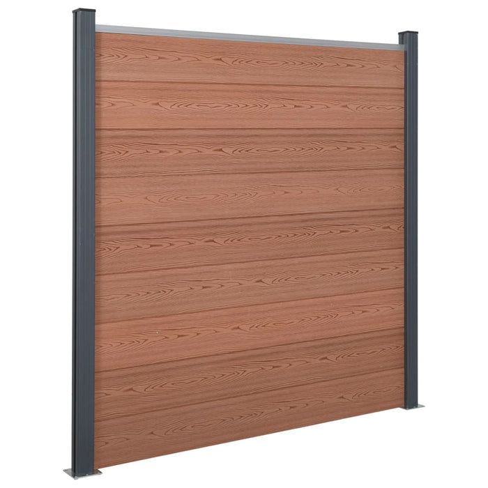 Set panouri pentru gard, maro, 699x186 cm, WPC - WALTI WALTI