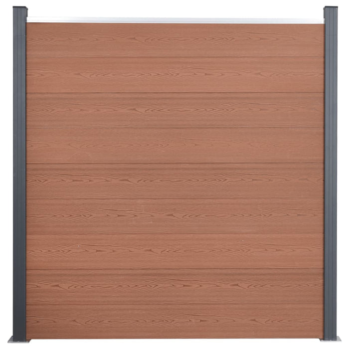 Set panouri pentru gard, maro, 699x186 cm, WPC - WALTI WALTI