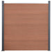 Set panouri pentru gard, maro, 699x186 cm, WPC - WALTI WALTI