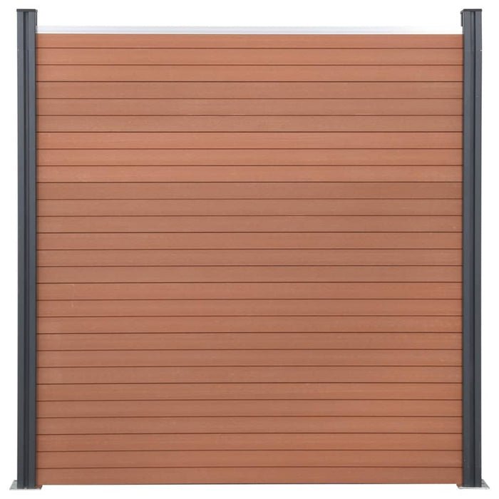 Set panouri pentru gard, maro, 699x186 cm, WPC - WALTI WALTI