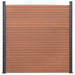 Set panouri pentru gard, maro, 699x186 cm, WPC - WALTI WALTI