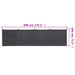 Set panouri pentru gard, gri, 699x186 cm, WPC - WALTI WALTI
