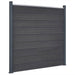 Set panouri pentru gard, gri, 699x186 cm, WPC - WALTI WALTI