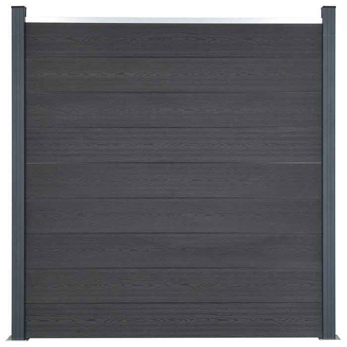 Set panouri pentru gard, gri, 699x186 cm, WPC - WALTI WALTI