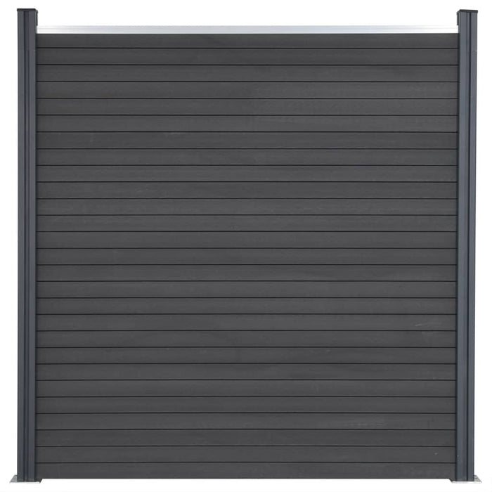 Set panouri pentru gard, gri, 699x186 cm, WPC - WALTI WALTI