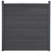 Set panouri pentru gard, gri, 699x186 cm, WPC - WALTI WALTI