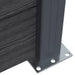 Set panouri pentru gard, gri, 699x186 cm, WPC - WALTI WALTI