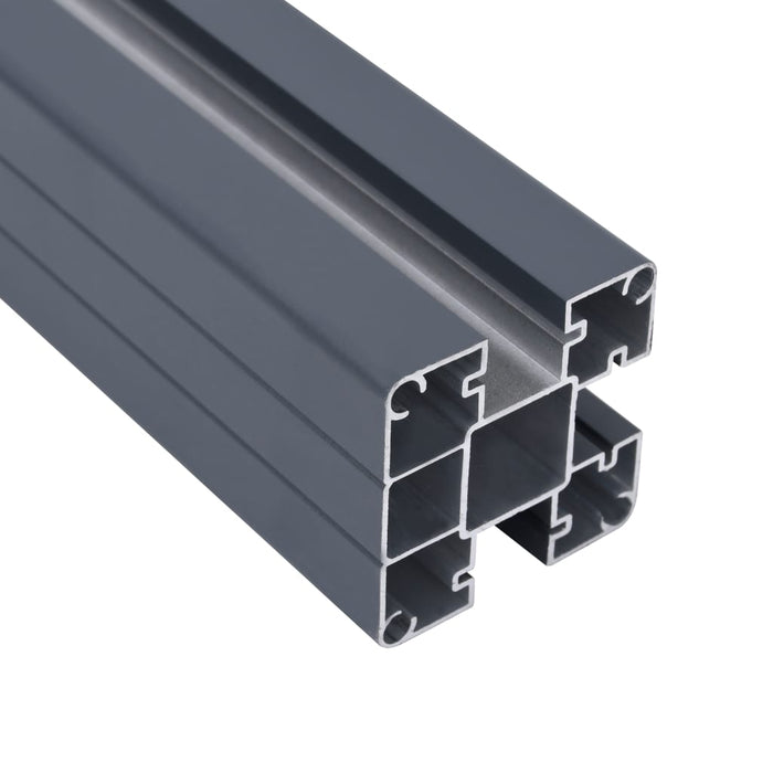 Set panouri pentru gard, gri, 699x186 cm, WPC - WALTI WALTI