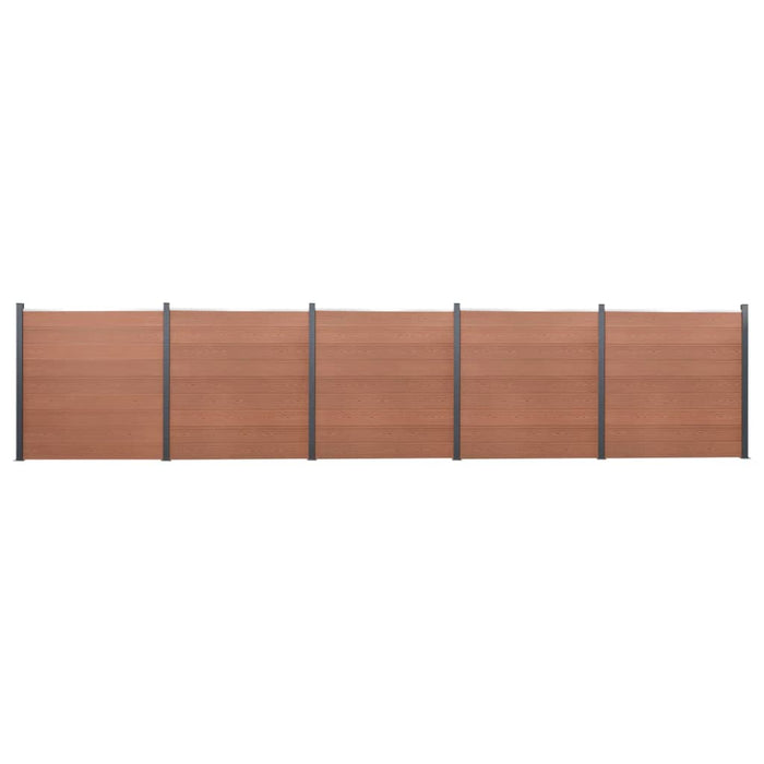 Set panouri pentru gard, maro, 872x186 cm, WPC - WALTI WALTI