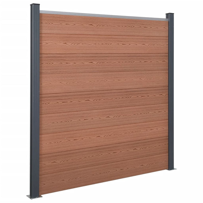 Set panouri pentru gard, maro, 872x186 cm, WPC - WALTI WALTI