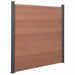 Set panouri pentru gard, maro, 872x186 cm, WPC - WALTI WALTI