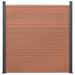 Set panouri pentru gard, maro, 872x186 cm, WPC - WALTI WALTI
